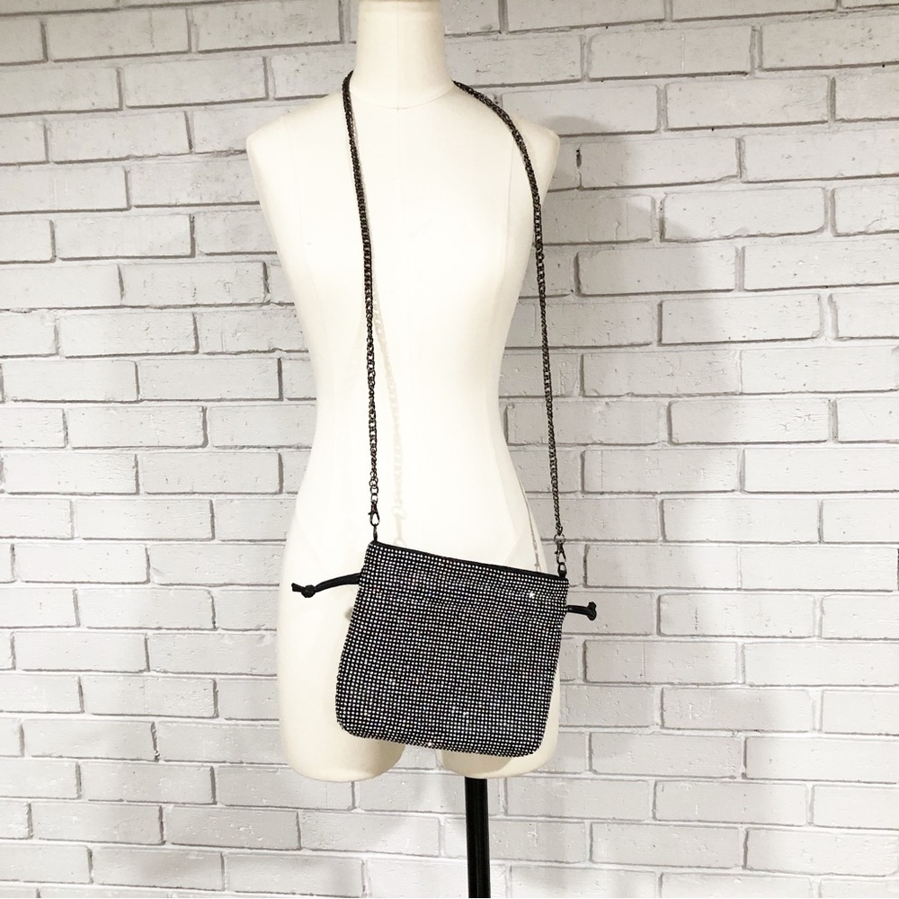 Aqua Women’s Crystal Mesh Crossbody Bag